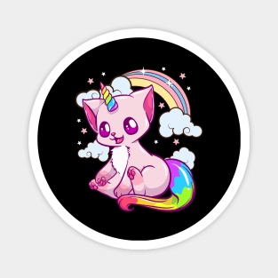 Cute & Funny Unicorn Cat Rainbow Kitty Unicorn Magnet